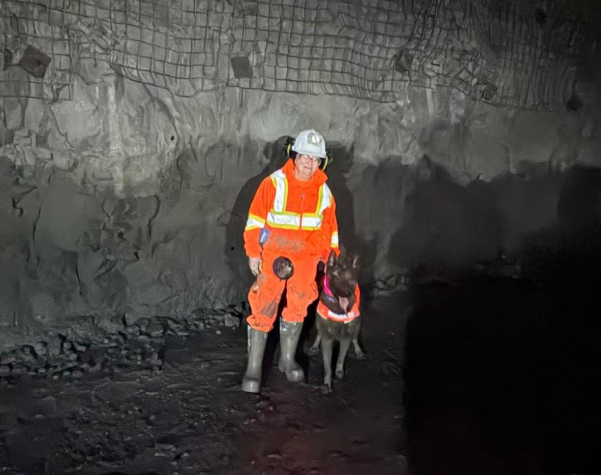 working 1100 ft underground